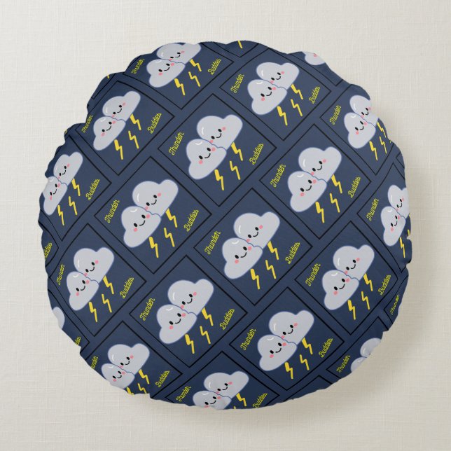Thunder Buddies Round Cushion (Front)