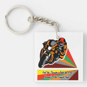 Thunder & Dust: Retro Racing Vibes Key Ring