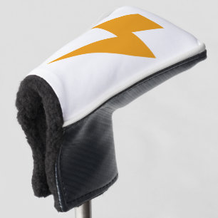Thunder Energy Power Sign Yellow White Golf Head Cover