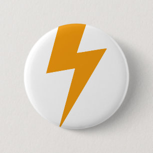 Thunder Energy Yellow Print 6 Cm Round Badge
