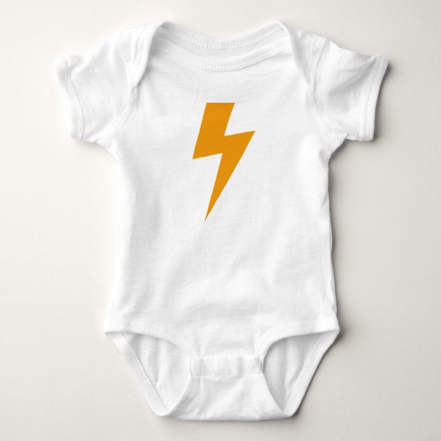 Thunder Energy Yellow Print Baby Bodysuit (Front)
