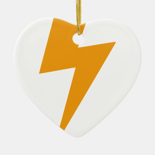 Thunder Energy Yellow Print Ceramic Tree Decoration (Front)