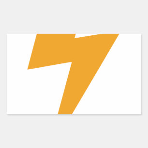 Thunder Energy Yellow Print Rectangular Sticker