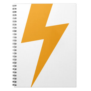 Thunder Energy Yellow Print Spiral Notebook