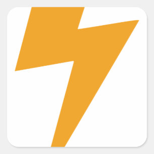 Thunder Energy Yellow Print Square Sticker
