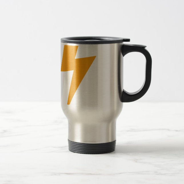 Thunder Energy Yellow Print Travel Mug (Right)