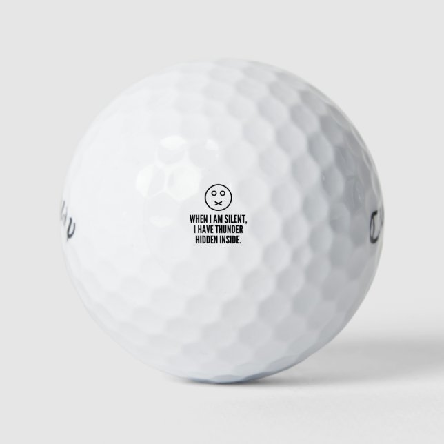 Thunder hidden inside golf balls (Front)