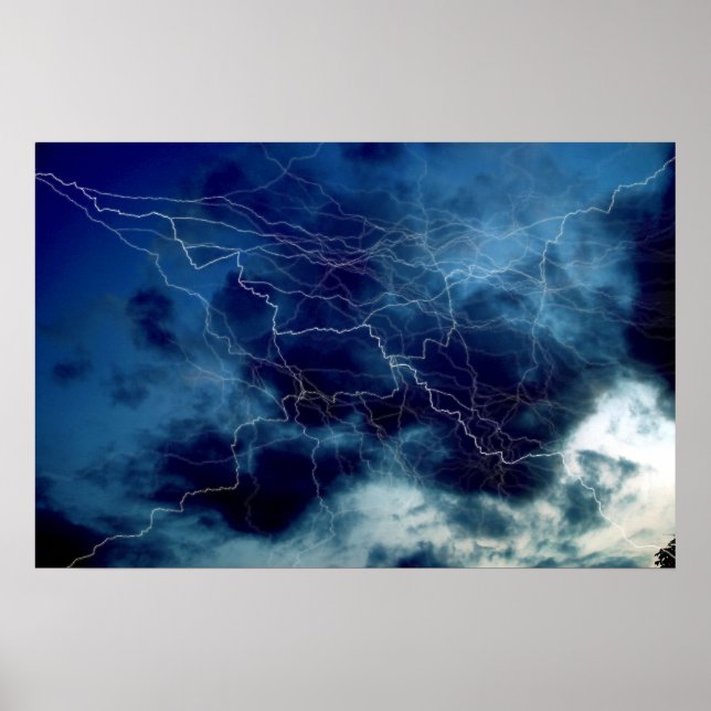 Thunder Lightning Storm Print Poster (Front)