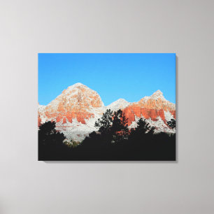 Thunder Mountain in snow wrapped canvas