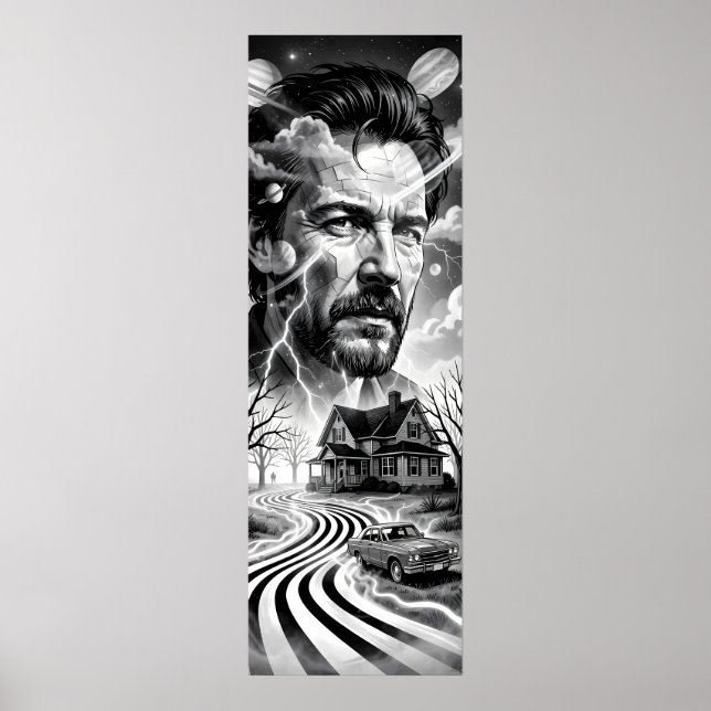 Thunder Road Dreamscape in Noir Poster (Front)