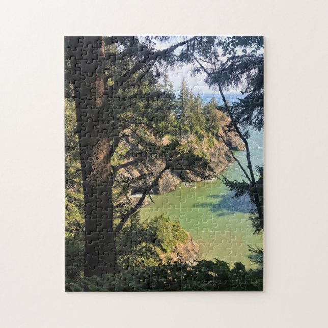 Thunder Rock Cove, Samuel H Boardman, Oregon Jigsaw Puzzle (Vertical)