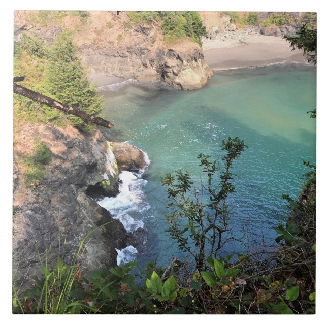 Thunder Rock Cove, Samuel H. Boardman, Oregon Tile (Front)
