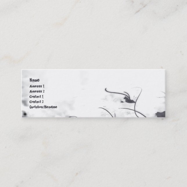 Thunder - Skinny Mini Business Card (Front)