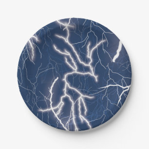 Thunder Strike Thunder Storm Weather Paper Plate