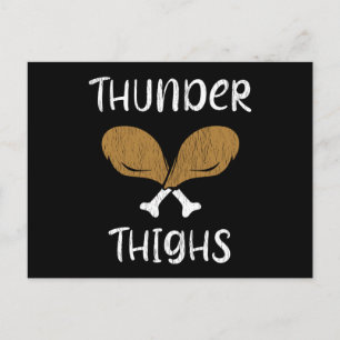 Thunder Thighs Thanksgiving Day Family Kids Gift Postcard