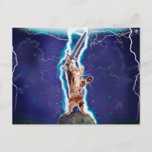 Thunder warrior cat postcard