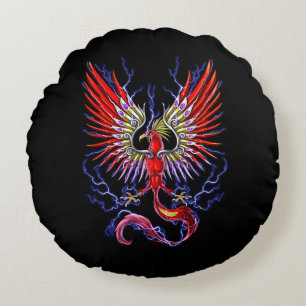 Thunderbird Cryptid Creature Round Cushion