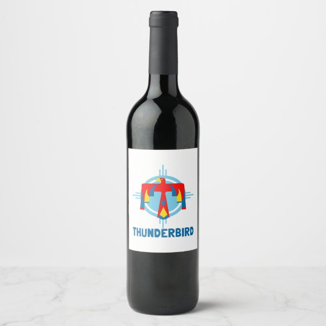 Thunderbird Design Wine Label (Front)