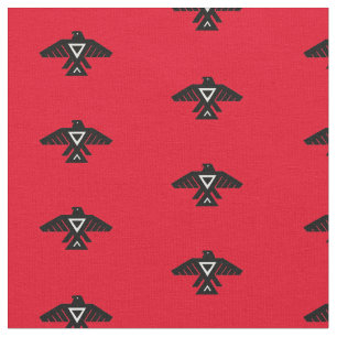 Thunderbird Pattern Red Fabric