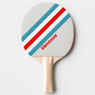 Thunderbird Striped with Name Ping Pong Paddle