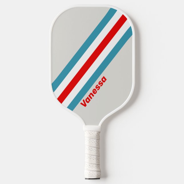 Thunderbird Stripes with Name Pickleball Paddle (Front)
