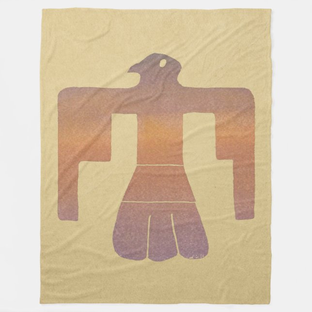 Thunderbird Watercolor Fleece Blanket (Front)