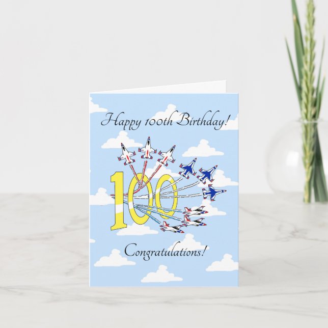 Thunderbirds 100th Blue Sky - Birthday Card  (Front)