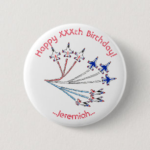 Thunderbirds Customisable Birthday Badge