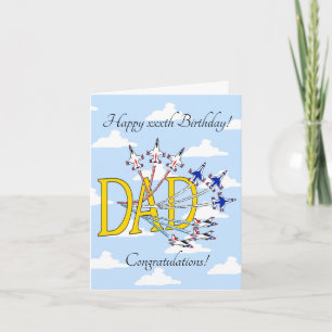 Thunderbirds Dad Customisable Birthday Blue Sky Card