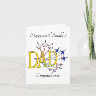 Thunderbirds Dad Customisable Birthday Plain Card