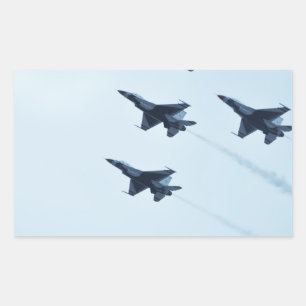 Thunderbirds F-16 Airshow Rectangular Sticker