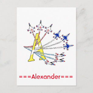 Thunderbirds Initial A Postcard