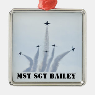 Thunderbirds Split Formation Metal Tree Decoration