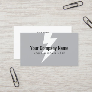 Thunderbolt strike logo business card template