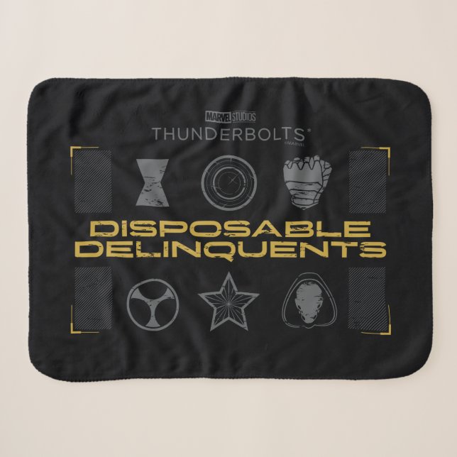 Thunderbolts* | Disposable Delinquents Sherpa Blanket (Front (Horizontal))