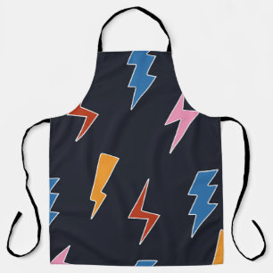 Thunderbolts seamless pattern,hand drawn lightning apron
