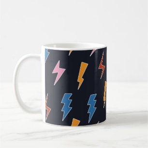 Thunderbolts seamless pattern,hand drawn lightning coffee mug
