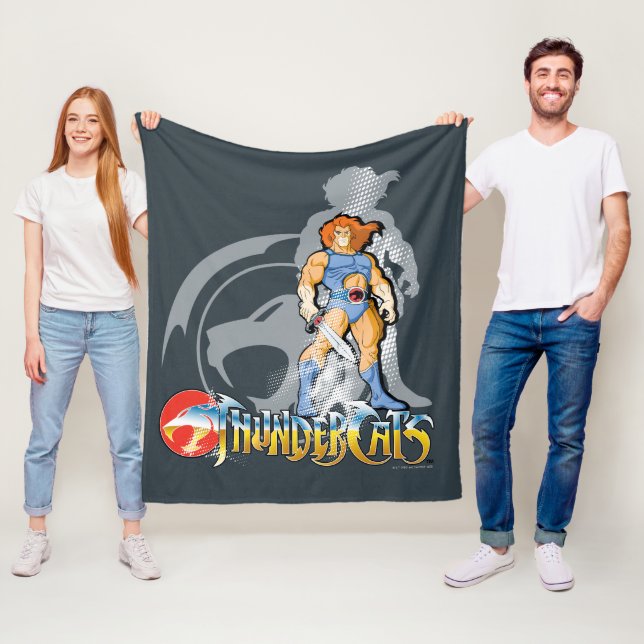 ThunderCats | Lion-O Halfttone Shadow Graphic Fleece Blanket (In Situ)