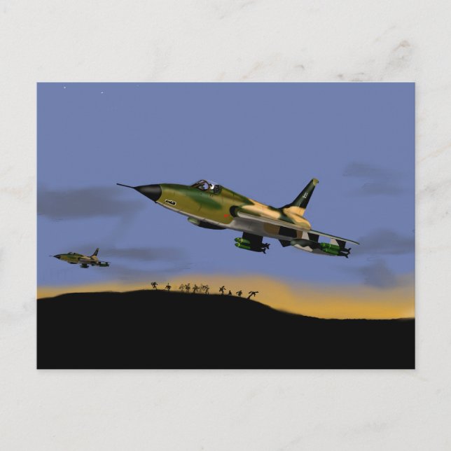 Thunderchief F105 Fighter Bomber Postcard (Front)
