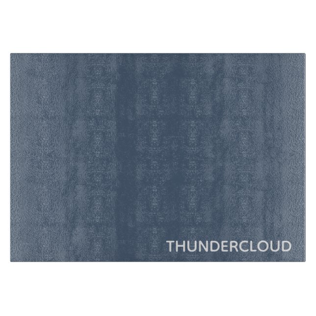 Thundercloud Blue-gray Color Name Cutting Board (Front)