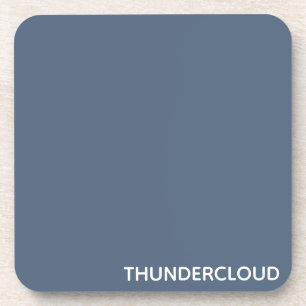 Thundercloud Blue-grey Colour Name Coaster