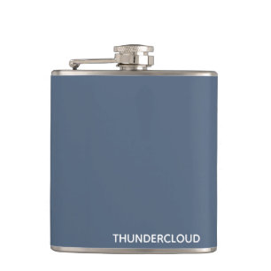 Thundercloud Blue-grey Colour Name Hip Flask