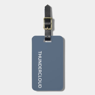 Thundercloud Blue-grey Colour Name Luggage Tag