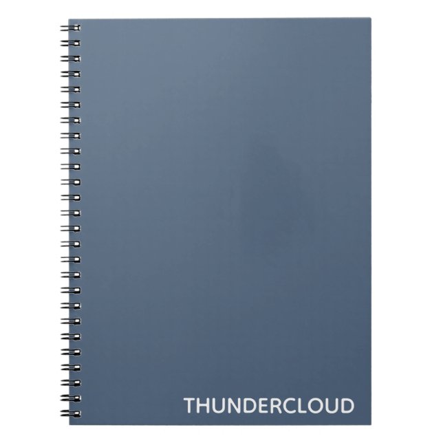 Thundercloud Blue-grey Colour Name Notebook (Front)