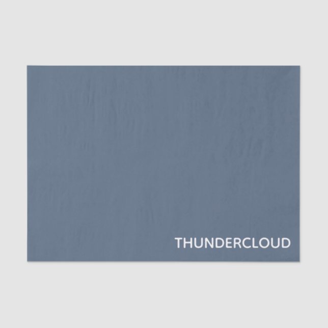 Thundercloud Blue-grey Colour Name Tissue Paper (Front)