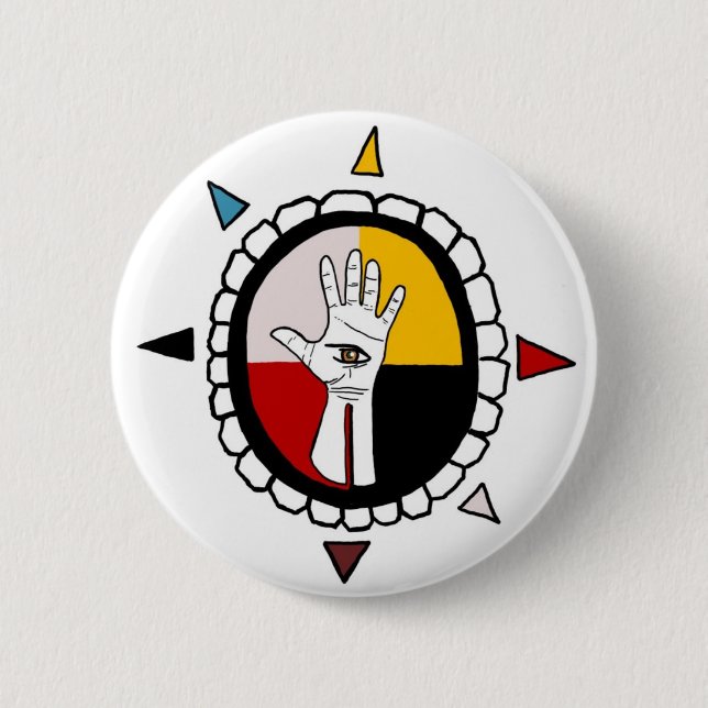 Thunderers Hand 6 Cm Round Badge (Front)