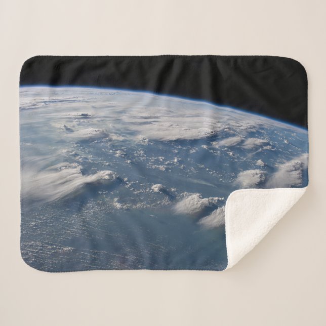 Thunderhead Anvils Of Earth Onto Southern Borneo. Sherpa Blanket (Front (Horizontal))