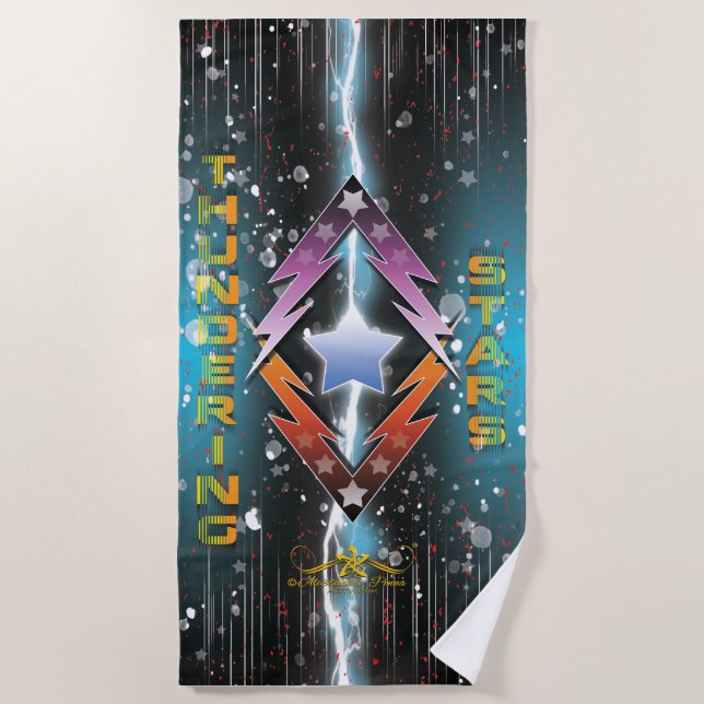 Thundering Stars Beach Towel (Front)