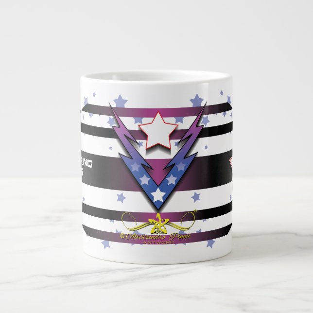 Thundering Stars Large Coffee Mug (Front)