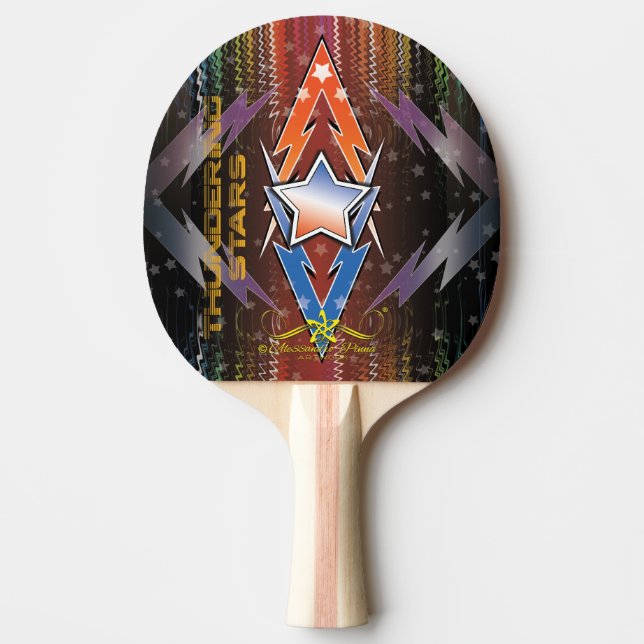 Thundering Stars Ping Pong Paddle (Front)